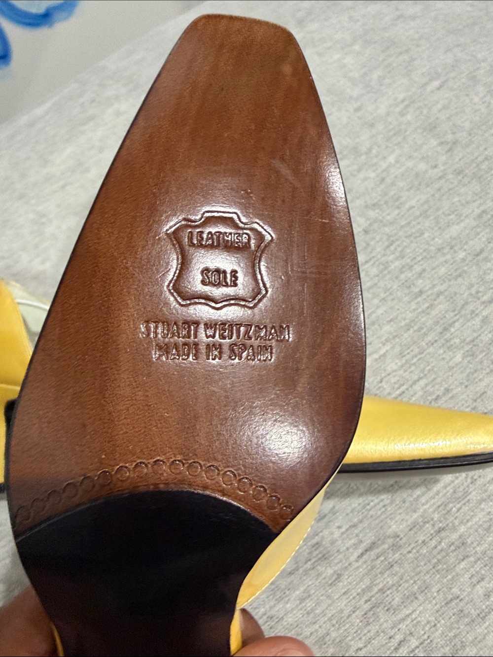 Stuart Weitzman Yellow Kitten Heels - Picture 6 of 7